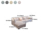 Modern Square Arm Sofa & Chaise, Loose Back Linen Sofa - 70.87" D