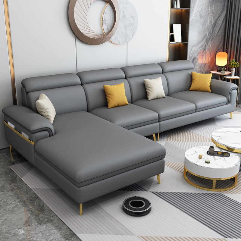 35,4 "H Faux Leder Kissen Top Armsofa & Chaise für Wohnzimmer
