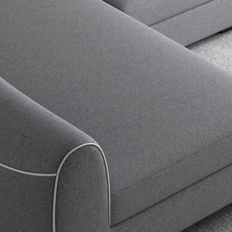 Sofá de almohada cosida contemporánea y sofá mechón cuadrado de chaise