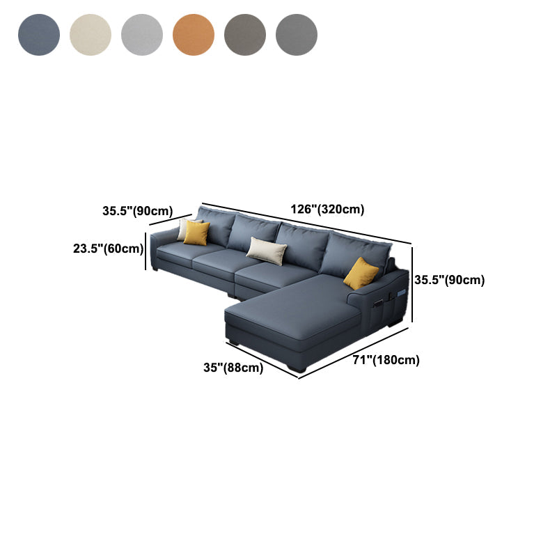 35.4 "H Faux Cuero Sofá y chaise para sala de estar