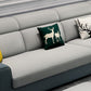 Sewn Pillow Back Square Tufted Sofa Modern Faux Leather Sofa & Chaise