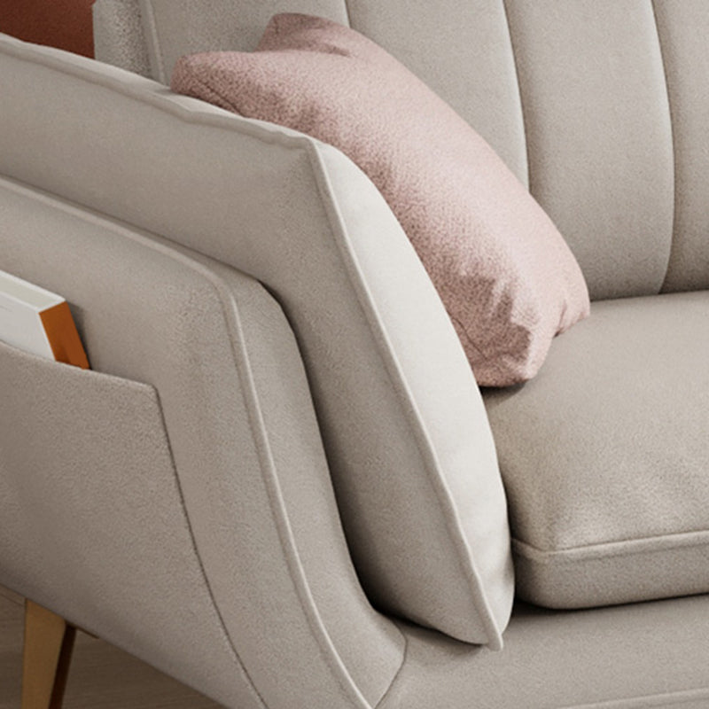 Skandinavisches Kunstledersofa mit Lagerung, ausgestattetem Armsofa mit Kissen