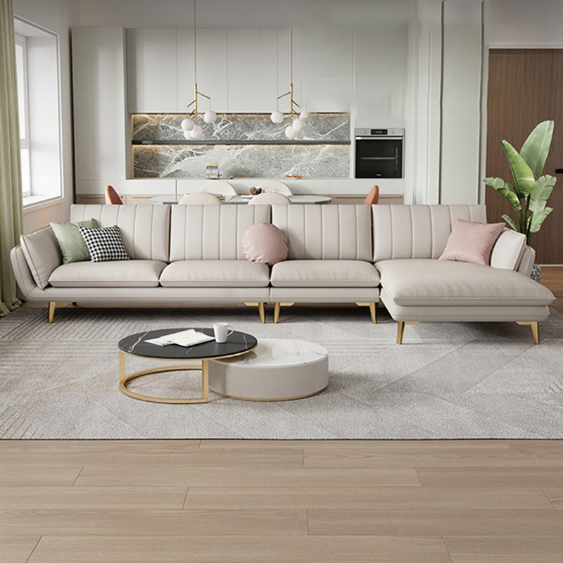 Skandinavisches Kunstledersofa mit Lagerung, ausgestattetem Armsofa mit Kissen