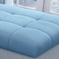 Linen Sewn Pillow Back Sofa & Chaise, 106.3" W x 57.09" D x 31.5" H