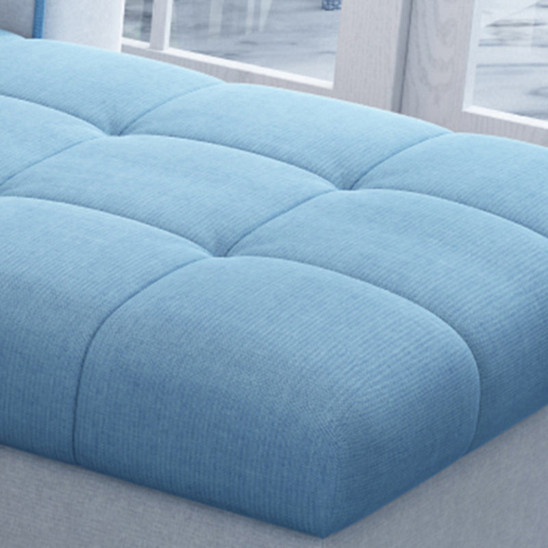 Linen Sewn Pillow Back Sofa & Chaise, 106.3" W x 57.09" D x 31.5" H