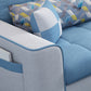 Linen Sewn Pillow Back Sofa & Chaise, 106.3" W x 57.09" D x 31.5" H
