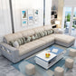 Linen Sewn Pillow Back Sofa & Chaise, 106.3" W x 57.09" D x 31.5" H