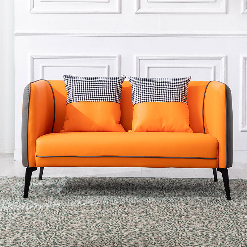 本革ソファ28.74 "d x 28.74" hリビングルーム用のタキシードアームソファ