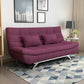 Contemporary Linen Armless Sleeper Sofa Convertible Sofa for Living Room