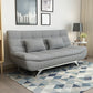 Contemporary Linen Armless Sleeper Sofa Convertible Sofa for Living Room