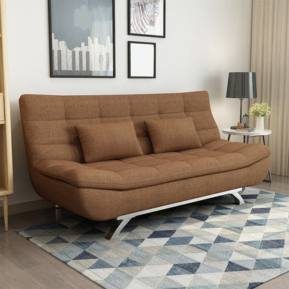 Contemporary Linen Armless Sleeper Sofa Convertible Sofa for Living Room