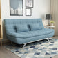 Contemporary Linen Armless Sleeper Sofa Convertible Sofa for Living Room
