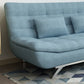 Contemporary Linen Armless Sleeper Sofa Convertible Sofa for Living Room
