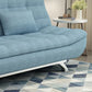 Contemporary Linen Armless Sleeper Sofa Convertible Sofa for Living Room