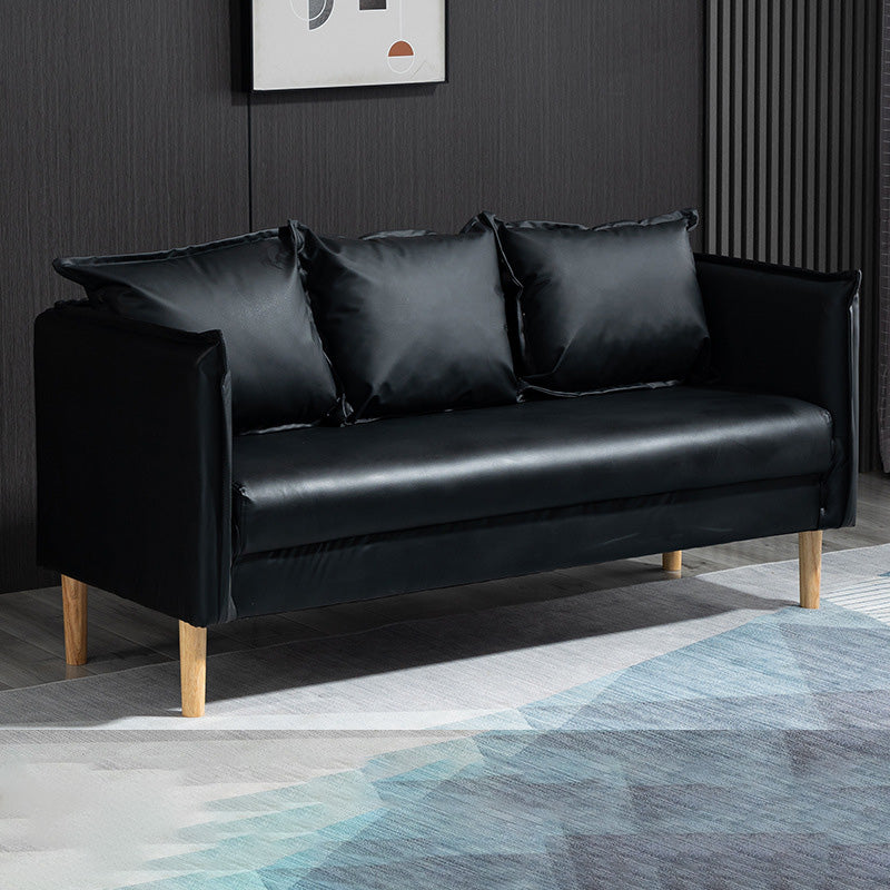 Vierkante armbanken 25.59 "D x 26.371" H Faux lederen bank voor woonkamer