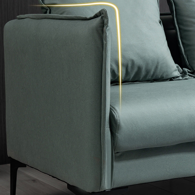 Vierkante armbanken 25.59 "D x 26.371" H Faux lederen bank voor woonkamer