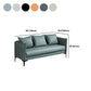 Square Arm  Sofa 25.59" D x 26.371" H Faux Leather Sofa for Living Room