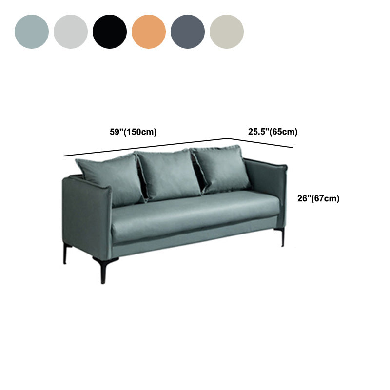 Quadratarmsofa 25,59 "D x 26,371" H Faux Ledersofa für Wohnzimmer