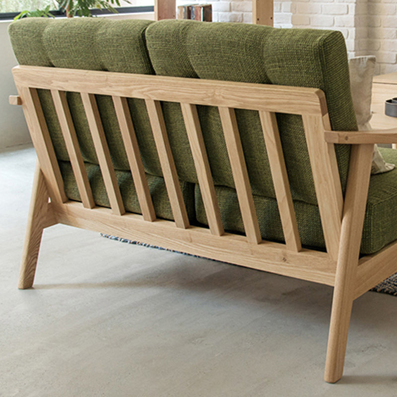 Living Room Contemporary Square Arm Stationary Slipcovered Sofa