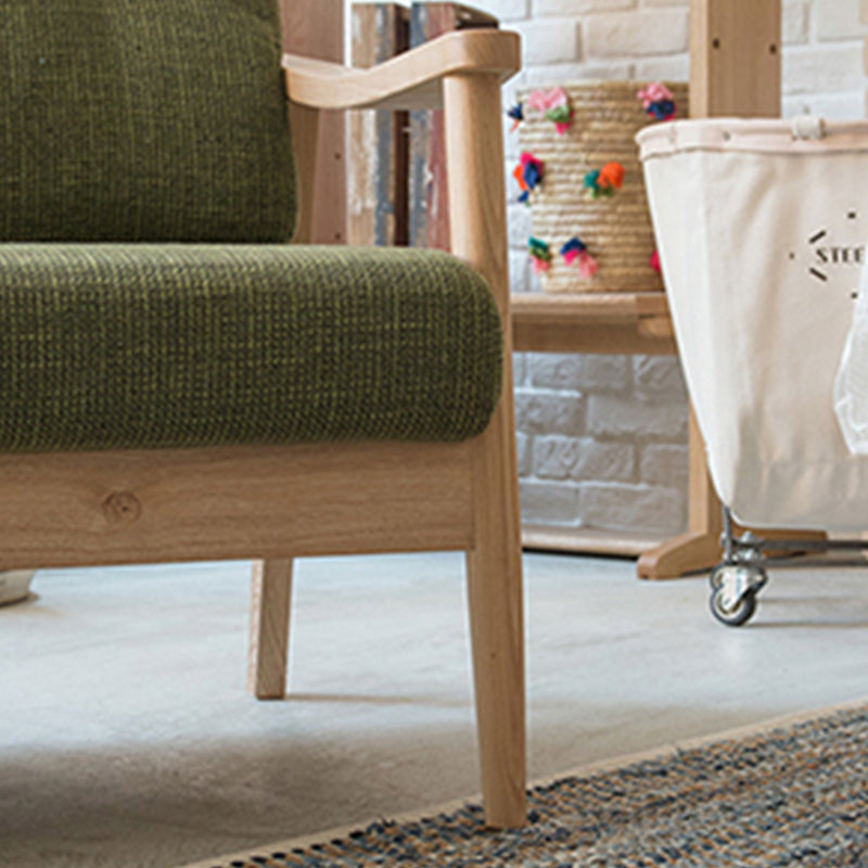 Living Room Contemporary Square Arm Stationary Slipcovered Sofa