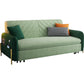 ベルベットコンテンポラリータイトバックスクエアアームベッドソファソファ緑