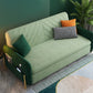 ベルベットコンテンポラリータイトバックスクエアアームベッドソファソファ緑