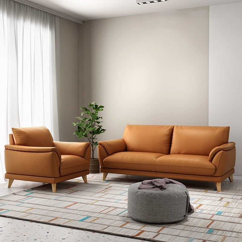 クッションソファ35.43 "d x 33.46" hリビングルーム用の枕トップアームソファー