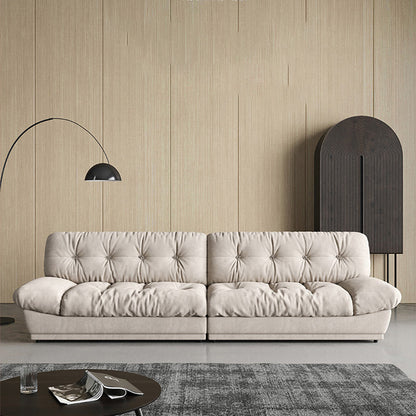 Faux Leather/ Suede Contemporary Tufted Split-Back Settee Sofa 79"L x 41"W x 33.5"H Clearhalo 'furn' 'furn_sofas' 'Furniture' 'Living Room Furniture' 'Sofa' 'sofas' 5218666