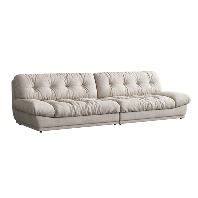 Faux Leather/ Suede Contemporary Tufted Split-Back Settee Sofa Clearhalo 'furn' 'furn_sofas' 'Furniture' 'Living Room Furniture' 'Sofa' 'sofas' 5218669