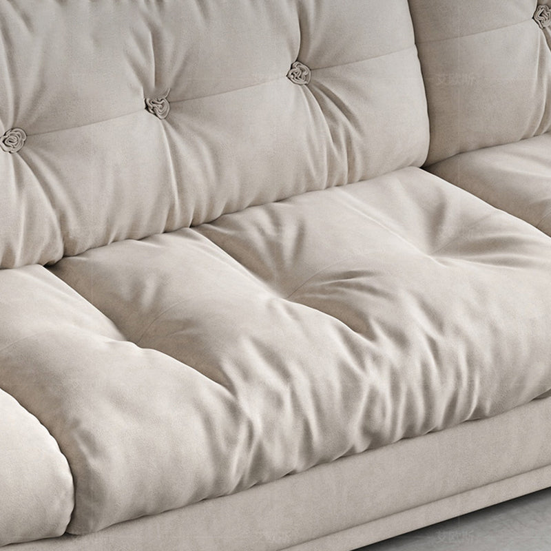 Faux Leather/ Suede Contemporary Tufted Split-Back Settee Sofa Clearhalo 'furn' 'furn_sofas' 'Furniture' 'Living Room Furniture' 'Sofa' 'sofas' 5218671