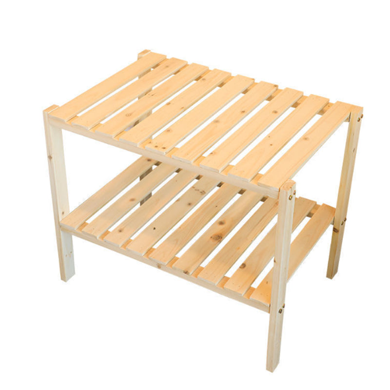 Cabinete moderno de noche natural de 14 "de altura con estante