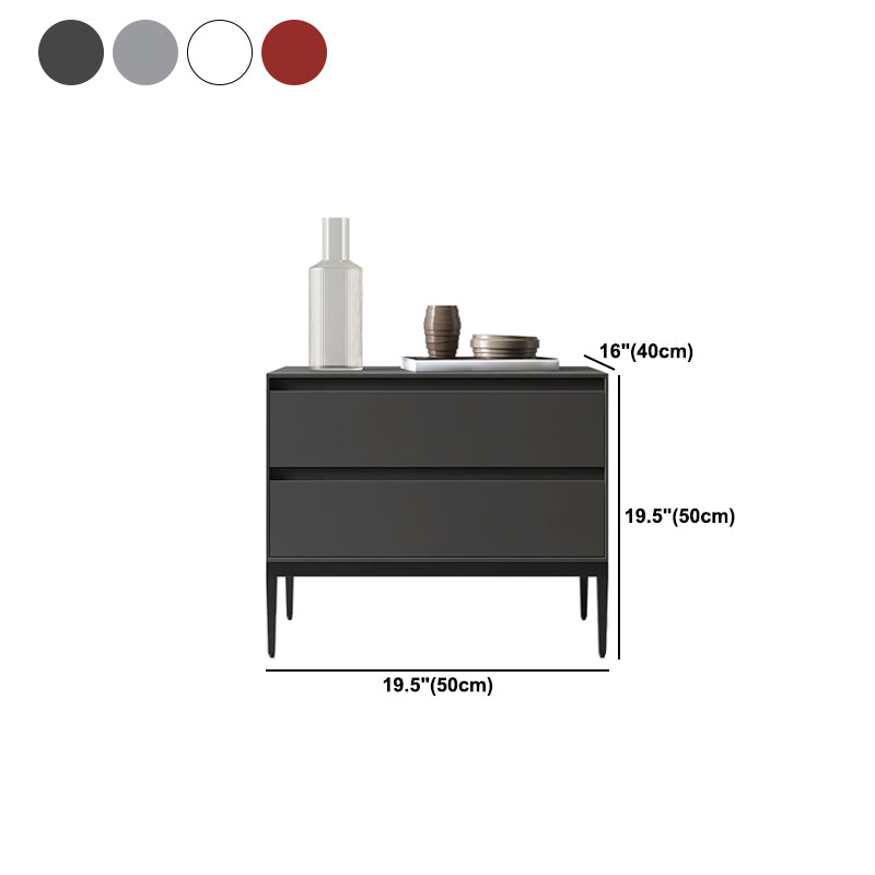 20 "高さ2-金属脚のグラムナイトテーブル付きの引き出しナイトスタンド