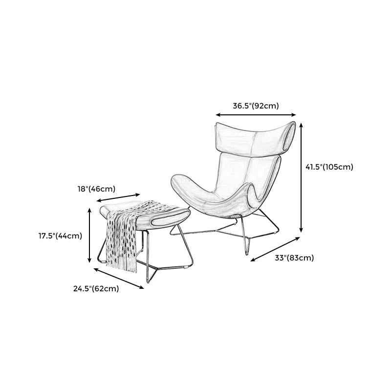 Silla de silla de cuero de color sólido para el dormitorio/sala de estar