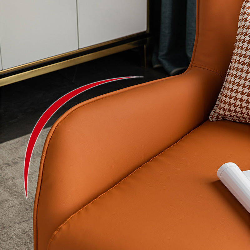 Chaise arrière d'oreiller avec des jambes de base dorées à quatre et bras évasés