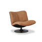 Contemporary Swivel Accent Chair Suede Lounge Chair in 38"L x 34"W x 19"H Camel Without Ottoman Clearhalo 'Accent Chairs' 'accent_chairs' 'Chairs & Seating' 'furn' 'furn_accent_chairs' 'Furniture' 'Living Room Furniture' 5218919