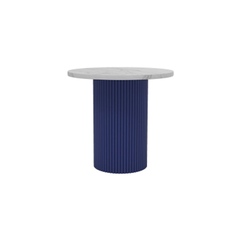 Glam Pedestal Coffee Table Wood Round Cocktail Table for Living Room 16"L x 16"W x 20"H Marble Blue Clearhalo 'Coffee & Accent Tables' 'Coffee Tables' 'coffee_tables' 'furn' 'furn_coffee_tables' 'Furniture' 'Living Room Furniture' 5219078