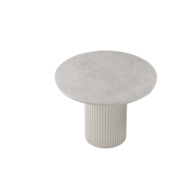 Glam Pedestal Coffee Table Wood Round Cocktail Table for Living Room 16"L x 16"W x 20"H Marble White Clearhalo 'Coffee & Accent Tables' 'Coffee Tables' 'coffee_tables' 'furn' 'furn_coffee_tables' 'Furniture' 'Living Room Furniture' 5219079