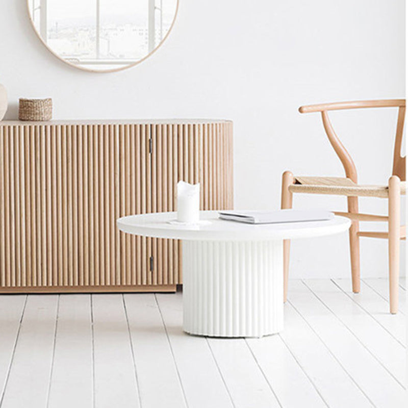 Glam Pedestal Coffee Table Wood Round Cocktail Table for Living Room Clearhalo 'Coffee & Accent Tables' 'Coffee Tables' 'coffee_tables' 'furn' 'furn_coffee_tables' 'Furniture' 'Living Room Furniture' 5219080