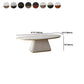 Glam Metal and Slate Cocktail Table Pedestal Coffee Table for Living Room Clearhalo 'Coffee & Accent Tables' 'Coffee Tables' 'coffee_tables' 'furn' 'furn_coffee_tables' 'Furniture' 'Living Room Furniture' 5219129