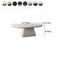 Glam Metal and Slate Cocktail Table Pedestal Coffee Table for Living Room Clearhalo 'Coffee & Accent Tables' 'Coffee Tables' 'coffee_tables' 'furn' 'furn_coffee_tables' 'Furniture' 'Living Room Furniture' 5219130