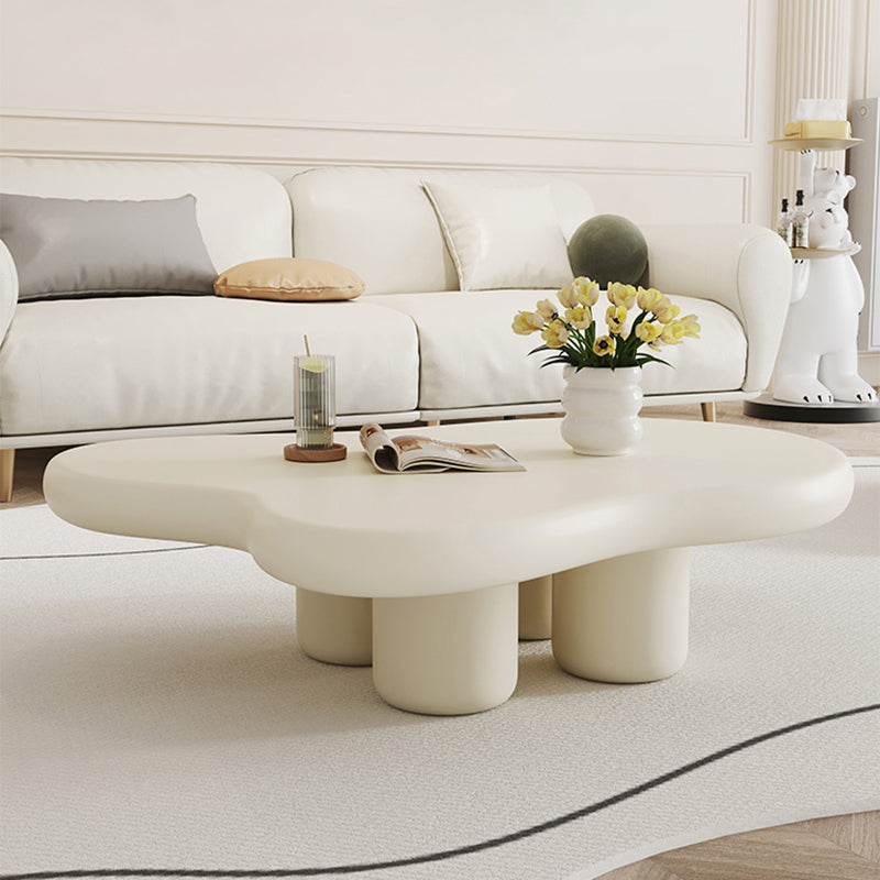 Scandinavian 4 Legs Coffee Table Solid Wood Geometric Cocktail Table Clearhalo 'Coffee & Accent Tables' 'Coffee Tables' 'coffee_tables' 'furn' 'furn_coffee_tables' 'Furniture' 'Living Room Furniture' 5219132
