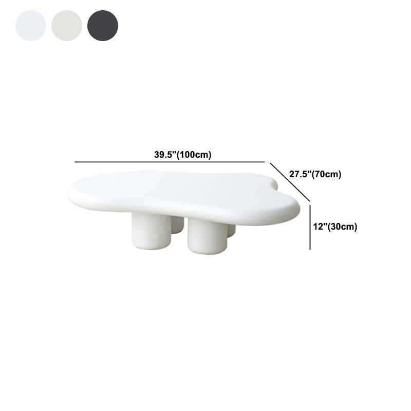 Scandinavian 4 Legs Coffee Table Solid Wood Geometric Cocktail Table Clearhalo 'Coffee & Accent Tables' 'Coffee Tables' 'coffee_tables' 'furn' 'furn_coffee_tables' 'Furniture' 'Living Room Furniture' 5219141