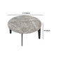 13.7"Tall 4 Legs Grey Rectangular/Round Slate Top Coffee Table Clearhalo 'Coffee & Accent Tables' 'Coffee Tables' 'coffee_tables' 'furn' 'furn_coffee_tables' 'Furniture' 'Living Room Furniture' 5219175