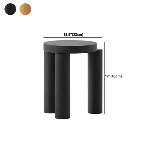 Scandinavian Wooden Round Coffee Cocktail Table 3 Legs Coffee Table Clearhalo 'Coffee & Accent Tables' 'Coffee Tables' 'coffee_tables' 'furn' 'furn_coffee_tables' 'Furniture' 'Living Room Furniture' 5219227