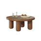 Dia 23.6"/27.6"/31.5" Wooden Cocktail Table, Scandinavian 4 Legs Round Coffee Table Clearhalo 'Coffee & Accent Tables' 'Coffee Tables' 'coffee_tables' 'furn' 'furn_coffee_tables' 'Furniture' 'Living Room Furniture' 5219235