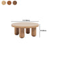 Dia 23.6"/27.6"/31.5" Wooden Cocktail Table, Scandinavian 4 Legs Round Coffee Table Clearhalo 'Coffee & Accent Tables' 'Coffee Tables' 'coffee_tables' 'furn' 'furn_coffee_tables' 'Furniture' 'Living Room Furniture' 5219243