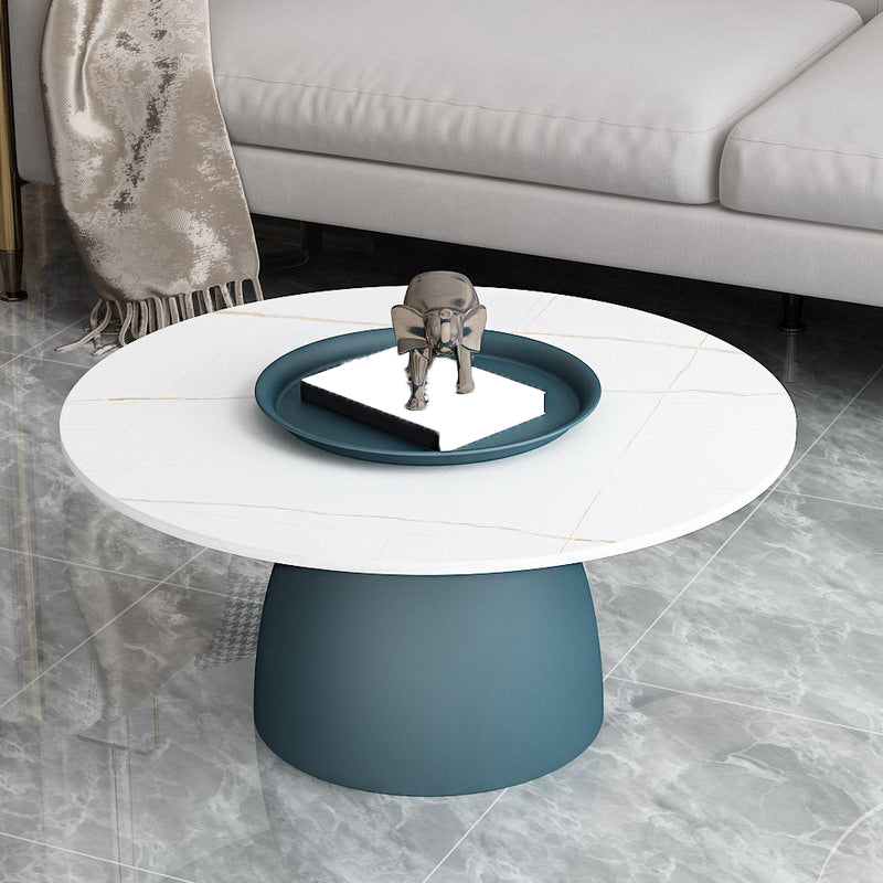 Table basse de fer moderne / pierre moderne du milieu du siècle Dia 23,6 "/31,5" table de cocktails