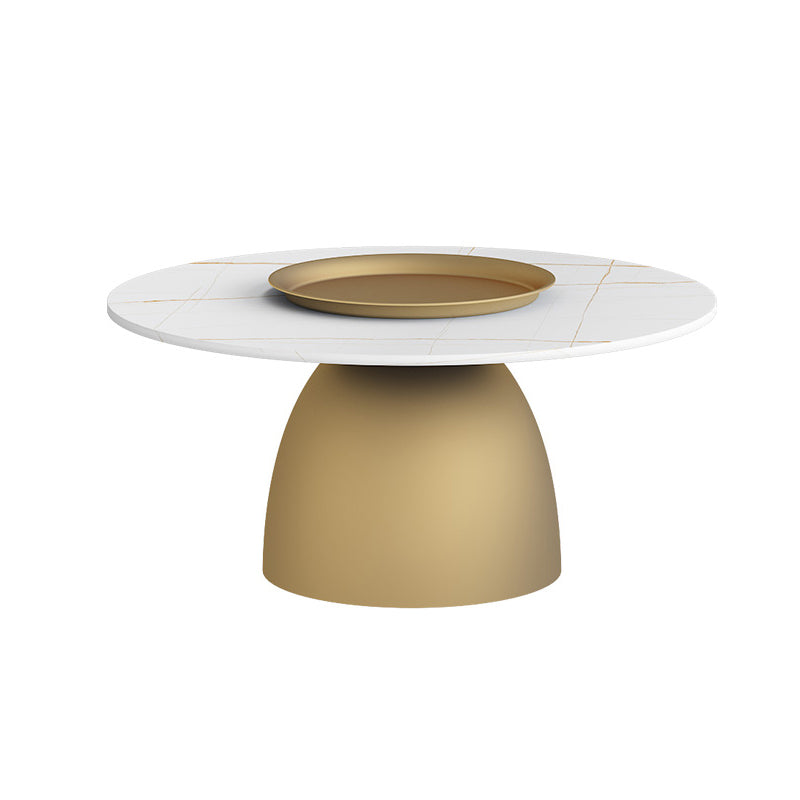 Table basse de fer moderne / pierre moderne du milieu du siècle Dia 23,6 "/31,5" table de cocktails