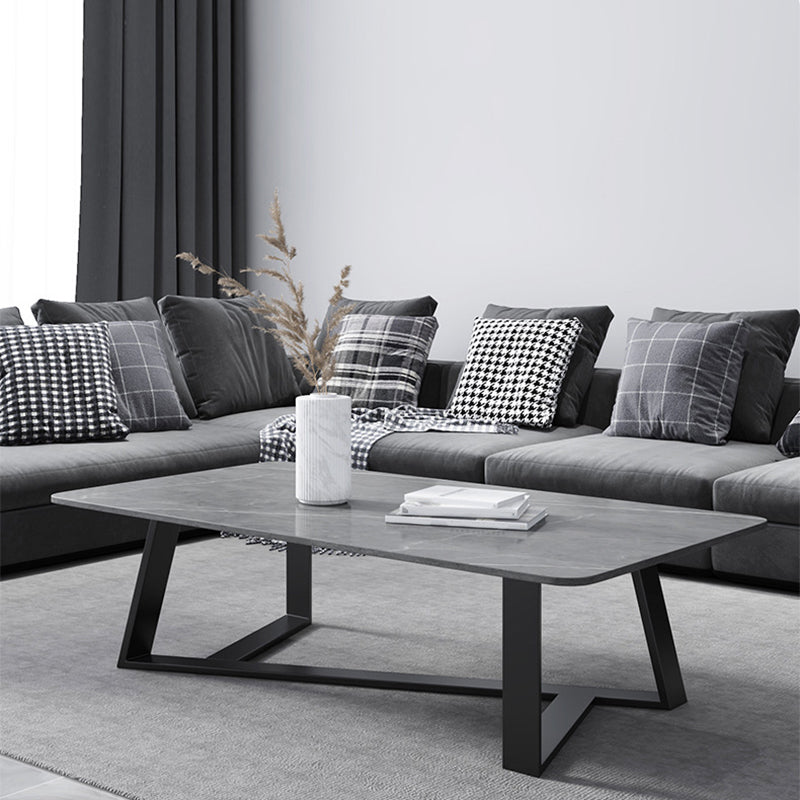 Tavolino in marmo slitta in stile moderno tavolo da cocktail rettangolare