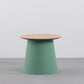 Modern Style Plastic Craft Drum-shaped Base Design Round Coffee Table